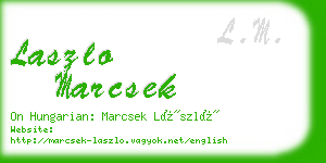 laszlo marcsek business card